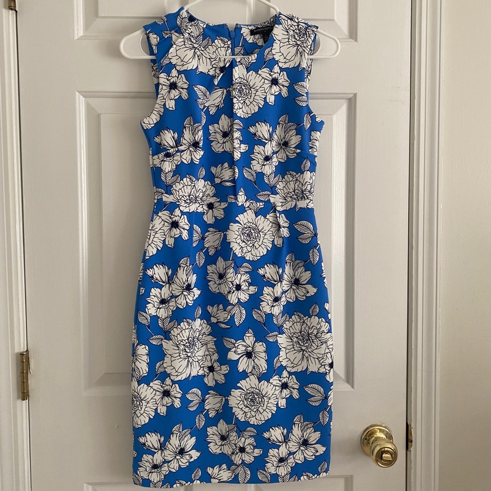 Banana Republic Blue Floral Sheath